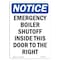 Signmission OSHA Notice, 7" Height, Emergency Boiler Shutoff Inside Sign, 7" X 5", Portrait OS-NS-D-57-V-11766 - alternate 1
